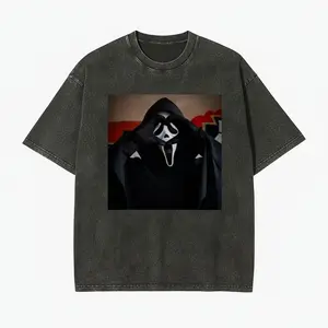 Vintage Horror Graphic T-shirt, Horror Movies Shirt, Ghost Face Classic Retro Tees, Cotton Unisex Shirt Comfy Everyday Wear