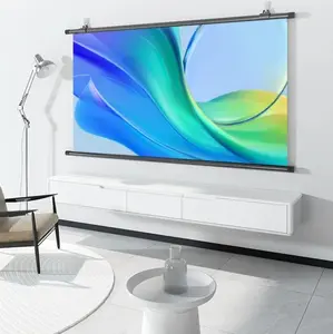 Home wall mounted simple screen  4K anti light projector screen  Travel outdoor portable projector screen can store screen