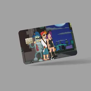 FUTURAMA Credit Card Skin 2-Pack Precision Cut Scratch Resistant for Mayor Cards Easy Application Stylish Protection with Bear Design Halloween Edition American Flag Design