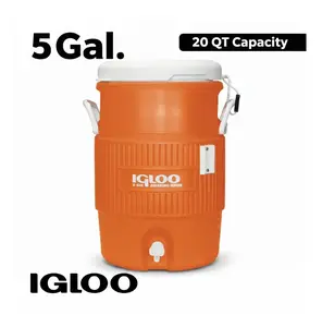 Igloo 5 Gallon Heavy-Duty Beverage Cooler, Orange