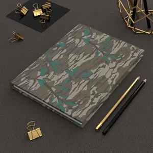 Original Green Leaf Everything Bottom Lands Camo Journal Notebook - Hardcover Journal Matte with Camouflage Design