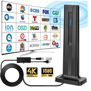 Digital TV Antenna for Smart TV Indoor,2026 TV Antenna with 3M Stick Base, 360°&Long Range Reception 4K HDTV Antenna for Local Channels, Easy Installation Antennas for 1080P TVs Without Cable antenna fortv