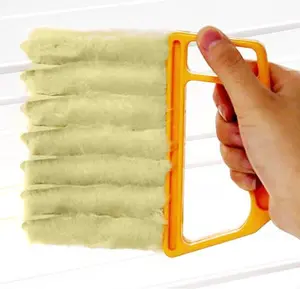 Blind Cleaner Brush Mini Washable & Removable Window Air Conditioner Duster for Awnings, Siding, Vinyl, Car, Fan - 7 Slat Handheld Household Tools Cleaning