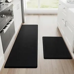Kitchen Mats, 2PCS Kitchen Rugs, Cushioned Anti Fatigue Mats for Floor, Non-Slip Standing Desk Mat, Waterproof Rug Set for Kitchen.
