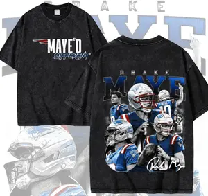 DRAKE MAYE#10 2026 TEE for Patriots Nation Heavyweight Acid Washed Cotton Hoodie T-shirt, Maye Mafia Shirt, Patriots Nation Graphic Football shirt, Game Day Outfits