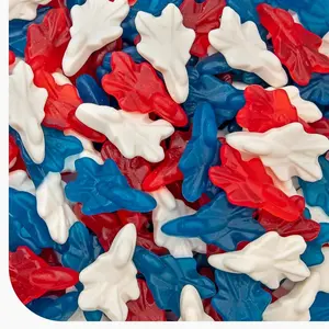 Patriotic Candy - 2 Pound Pack - 4th of July Gummies - Red White and Blue Candy Planes for Memorial Day, Military Homecomings & Aviation Themed Parties - Berry Flavored