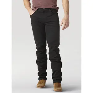 Wrangler Mens Retro Slim Fit Straight Leg Pants -Black