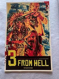 3 FROM HELL - 11"x17" Original Promo MOVIE POSTER 2019 Rare Rob Zombie Horror