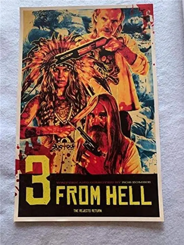 3 FROM HELL - 11"x17" Original Promo MOVIE POSTER 2019 Rare Rob Zombie Horror