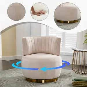 360 Degree Swivel Cuddle Barrel Accent Sofa Chairs