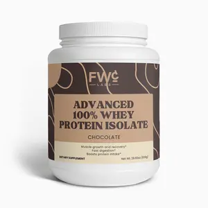 FWCLABS Advanced 100% Whey Protein Isolate (Chocolate) - Premium Daily Nutritional Drink Mix | MCT Oil & Pure Cocoa Blend - Non-GMO - 839g