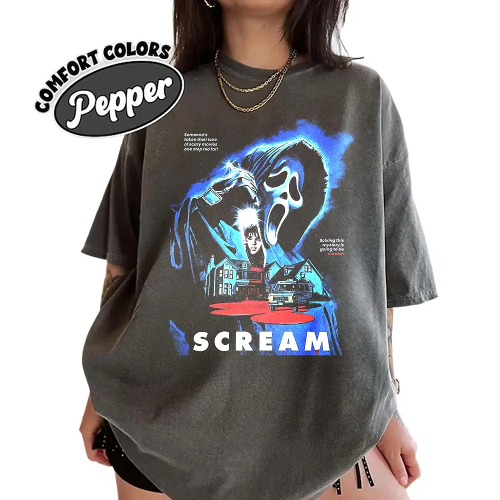 The Ghost Scream Comfort Color Shirt, Halloween Meme Shirt, Gift For Men Women, Crew Neck, Menswear Top, Womenswear Top Underwear Streetwear