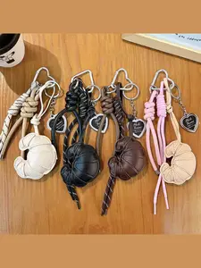 Creative PU leather horn bag pendant keychain, exquisite and cute backpack pendant, car keychain gift