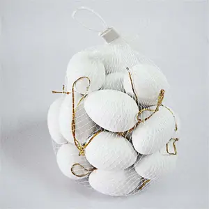 24pcs/Bag Easter Eggs Plastic DIY Painting Patterns Happy Easter Party Home Decorations Wreath Basket Accessories Kids Gifts