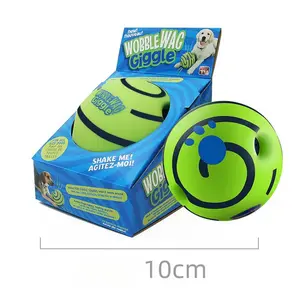 Wobble Wag Giggle Ball - 10cm Interactive Noisy Dog Toy for Boredom Relief