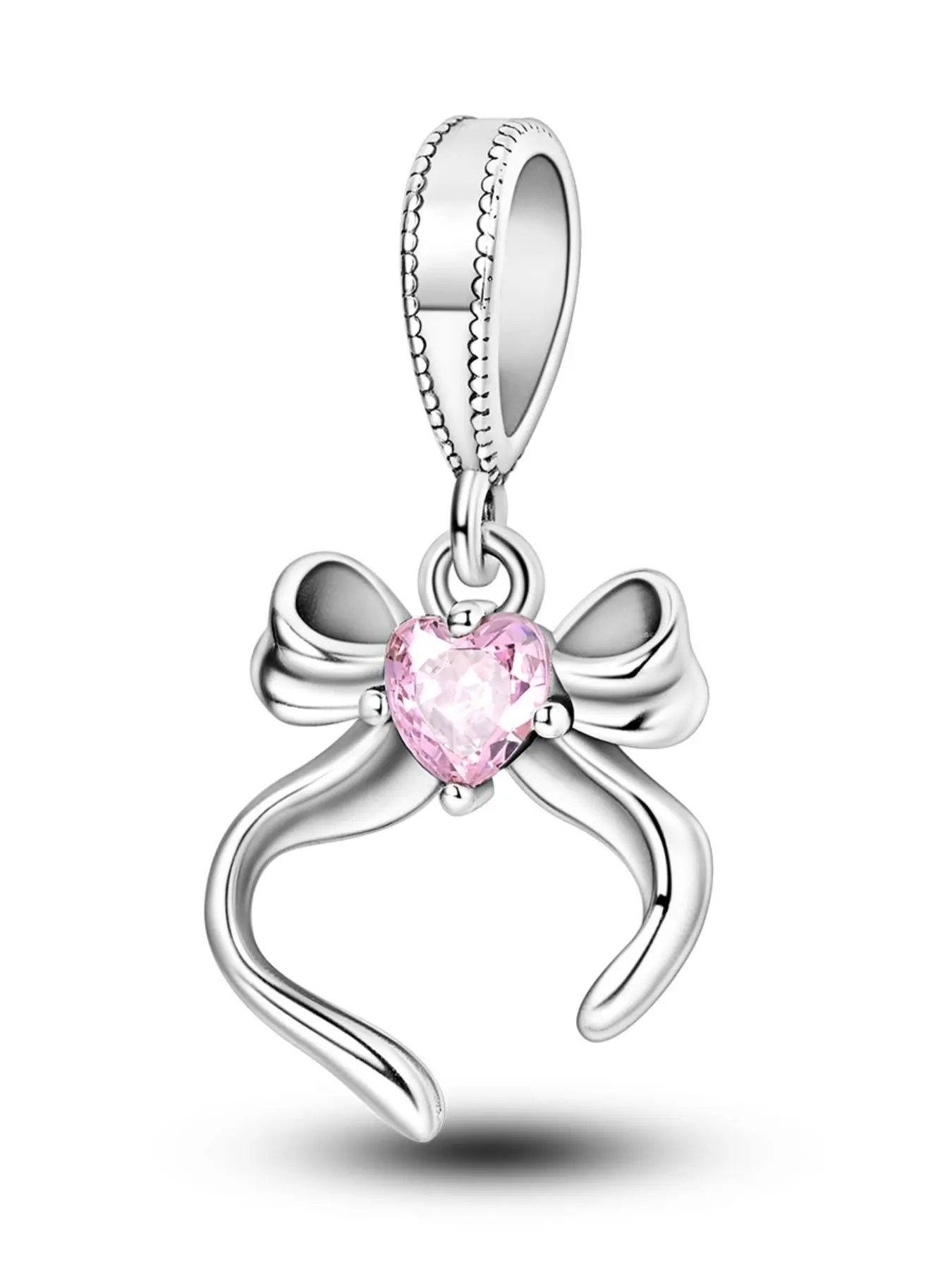 Women's Elegant Rhinestone Decor Bowknot Design Charm, Rhinestone Decorated Bling, Rhinestone Charms, Trendy Exquisite Pendant for Bracelet & Necklace, Stylish DIY Jewelry Accessories for Jewelry Making, Diy Jewelry Decoration