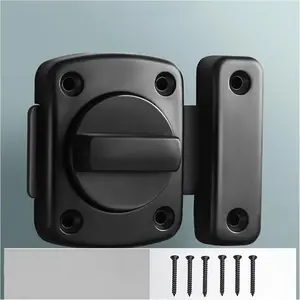 Interior barn Door Latch Sliding Screen Latch 180  Swivel Latch with Screw Window Cabinet Door Latch for  bedrooms Dormitory Bathroom cubicles Public Sanitary cubicles etc.