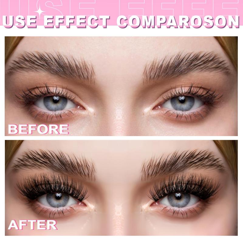 17/18 mm Volumized False Eyelashes, 54 Pairs Natural-Look Eyelash Extensions, Self-Grafting Curl Lashes for Eye Makeup Enhancement, High-Quality Fluffy Cosmetic Lash Extensions for Women & Girls #TOP PICKS