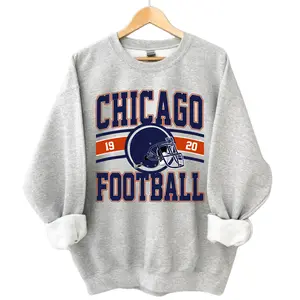 Bear Apparel, Vintage Style Chicago Football Hoodie, Game Day Hoodie, Chicago Team Football Hoodie, Sunday Chicago Hoodie, Chicago Football Hoodie, Retro Chicago Gridiron Hoodie, Graphic Pullover, Unisex Game Day Apparel