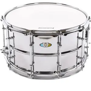 Ludwig Supralite Steel Snare Drum - 8x14" - Polished (LU0814SL)