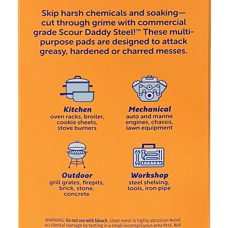 Scour Daddy Steel (2ct) - Scouring Pads