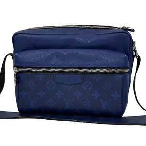 Pre-owned Louis Vuitton CANVAS Crossbody Bags Outdoor Blue Messenger PM Monogram 247