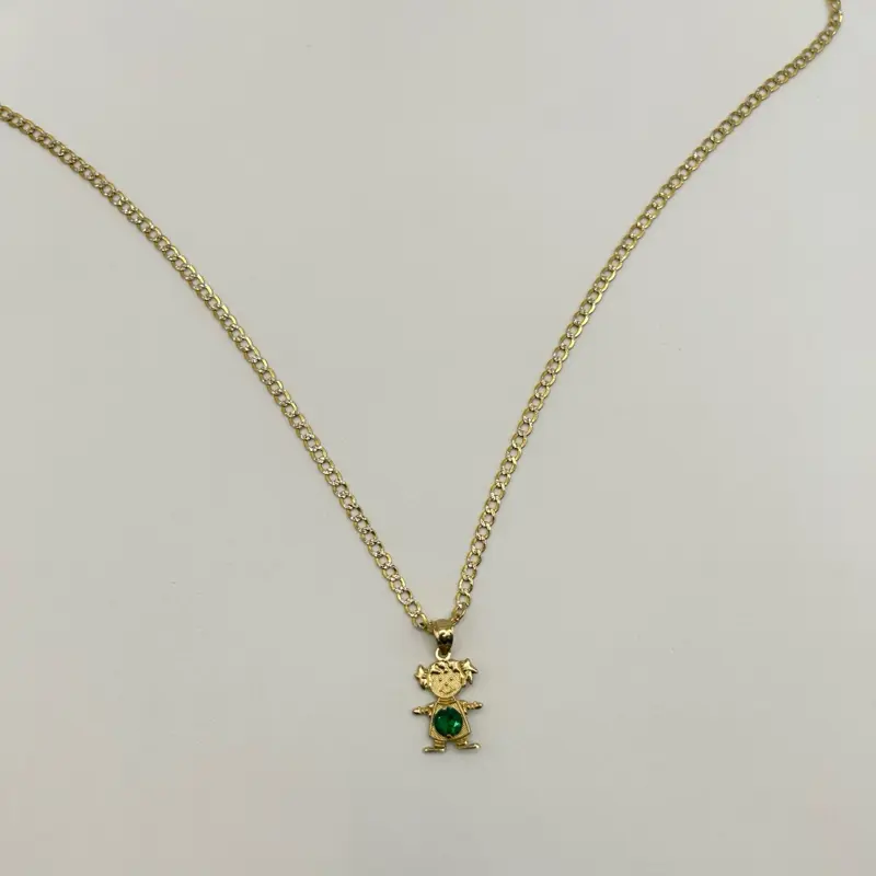 14k Solid Gold 3mm 20” Cubano Diamante Chain Necklace