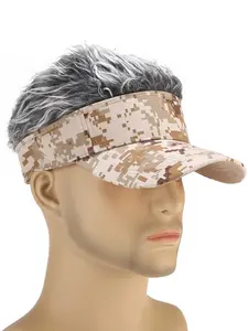 Camouflage Baseball Wig Cap, Street Trend Baseball Cap, Hip-hop Parody Rogue Cap, Sunshade Wig Cap, Adjustable Sunscreen Hat, Suitable for Both Men and Women, Adjustable Hat, Camo Trucker Hats