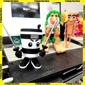 Hot New Cappuccino Assassin Action Figure Ballerina Cappuccino Tung Tung Tung Sahur Italian Brainrot Cartoon Ornament Toy Gift