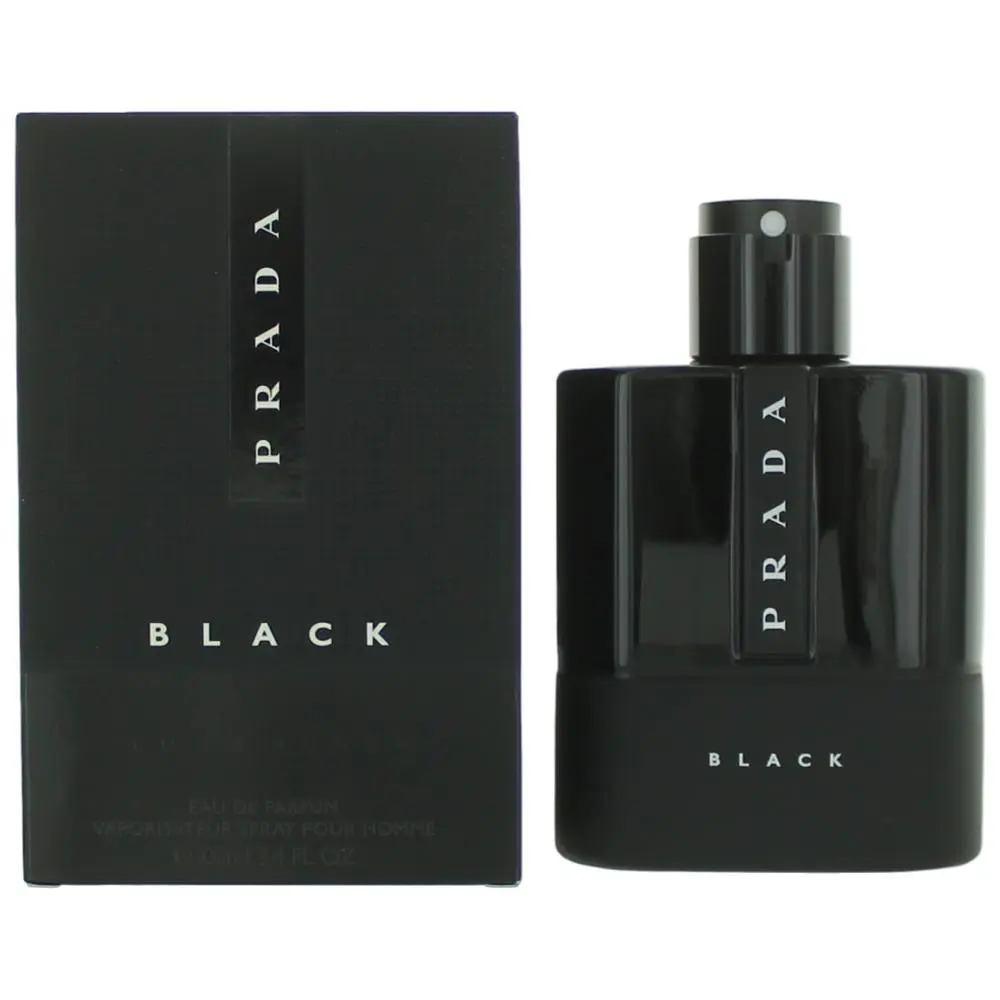 Prada Luna Rossa Black Men's 3.3 oz EDP Spray - Minimalist, Bold, Refillable, Convenient for Extended Use, Tailored to Masculine Preferences, Daily Use Fragrance