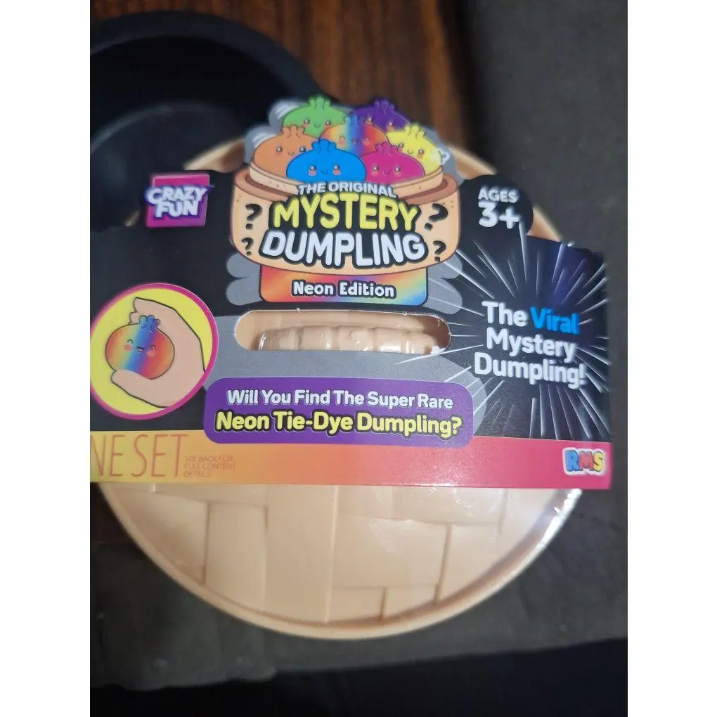 Crazy Fun The Original Mystery Dumpling Neon Edition Super Rare Neon Tie-Dye Dumpling for Ages 3+