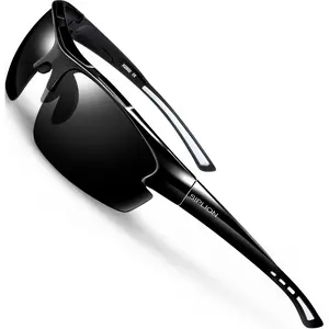 Full-Wrap TR90 Ultra-Light Polarized Sunglasses | Perfect for Outdoor Sports Running Camping Fishing | Includes Glasses Cloth, Test Paper and Sunglasses Case