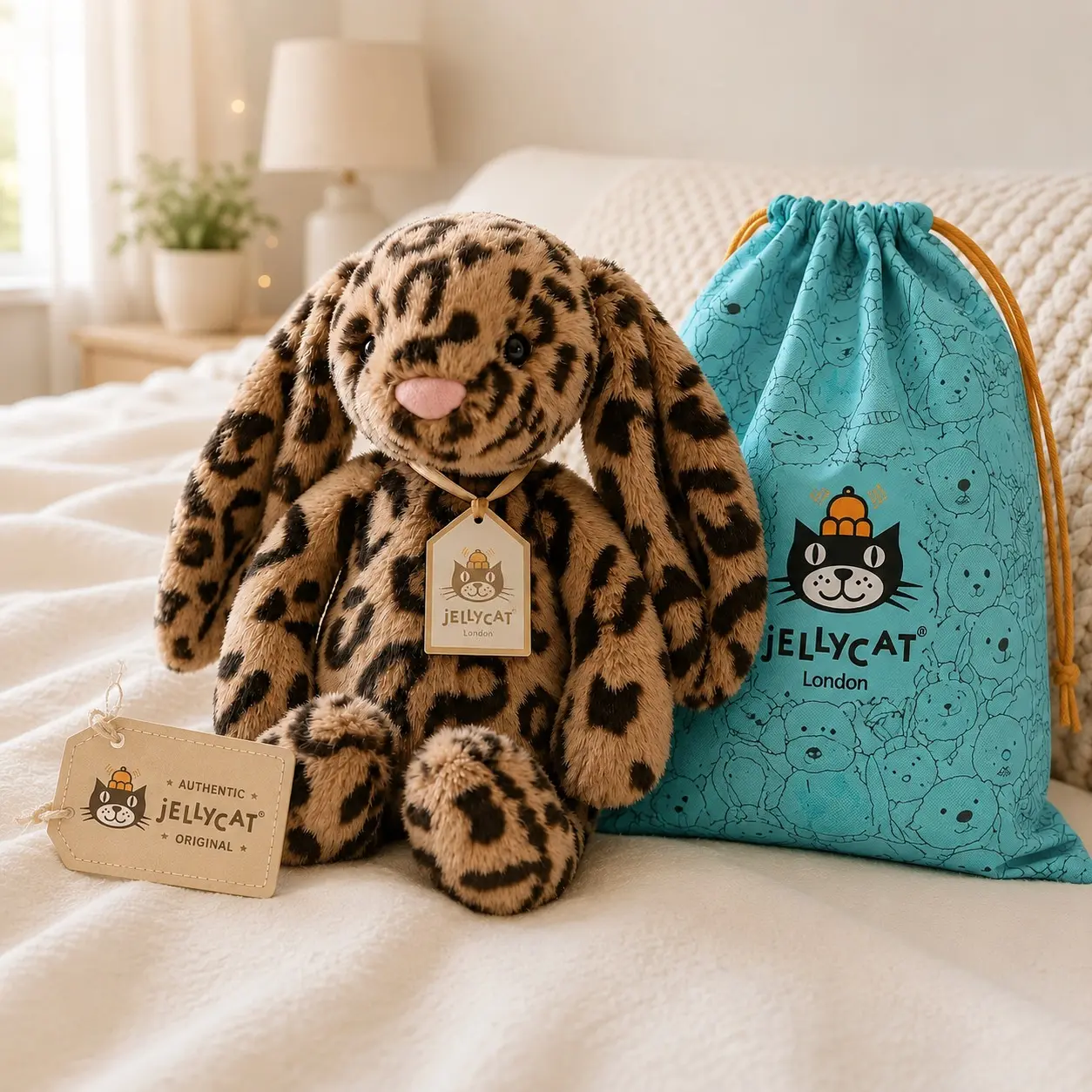 Authentic Jellycat Cobblehop Bunny Plush | US Stock | Includes FREE Official Jellycat Gift Bag | Ships Fast from USA | Limited Stock