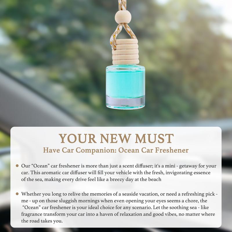 6-Pack Christmas Car Essential Oil Aromatherapy – Suspended Air Freshener for Cars & Homes, Natural Auto Interior Diffuser (Unisex) – Durable for Holiday Drives