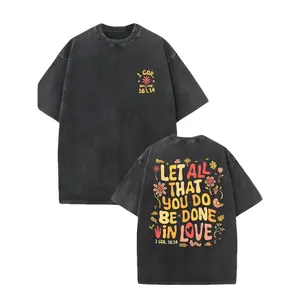 Mens Batik Cotton Vintage T-Shirt 230g Heavyweight Short Sleeve Crewneck Casual Summer Tee Breathable Cotton Streetwear Daily Outfit