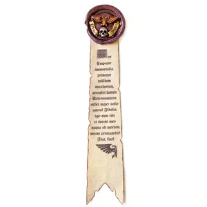 Aquila & Scripted Skull Purity Seal Warhammer Fan Accessory with Detailed Engraving and Symbolic Design Fantasy Handcrafted Collectible Cosplay