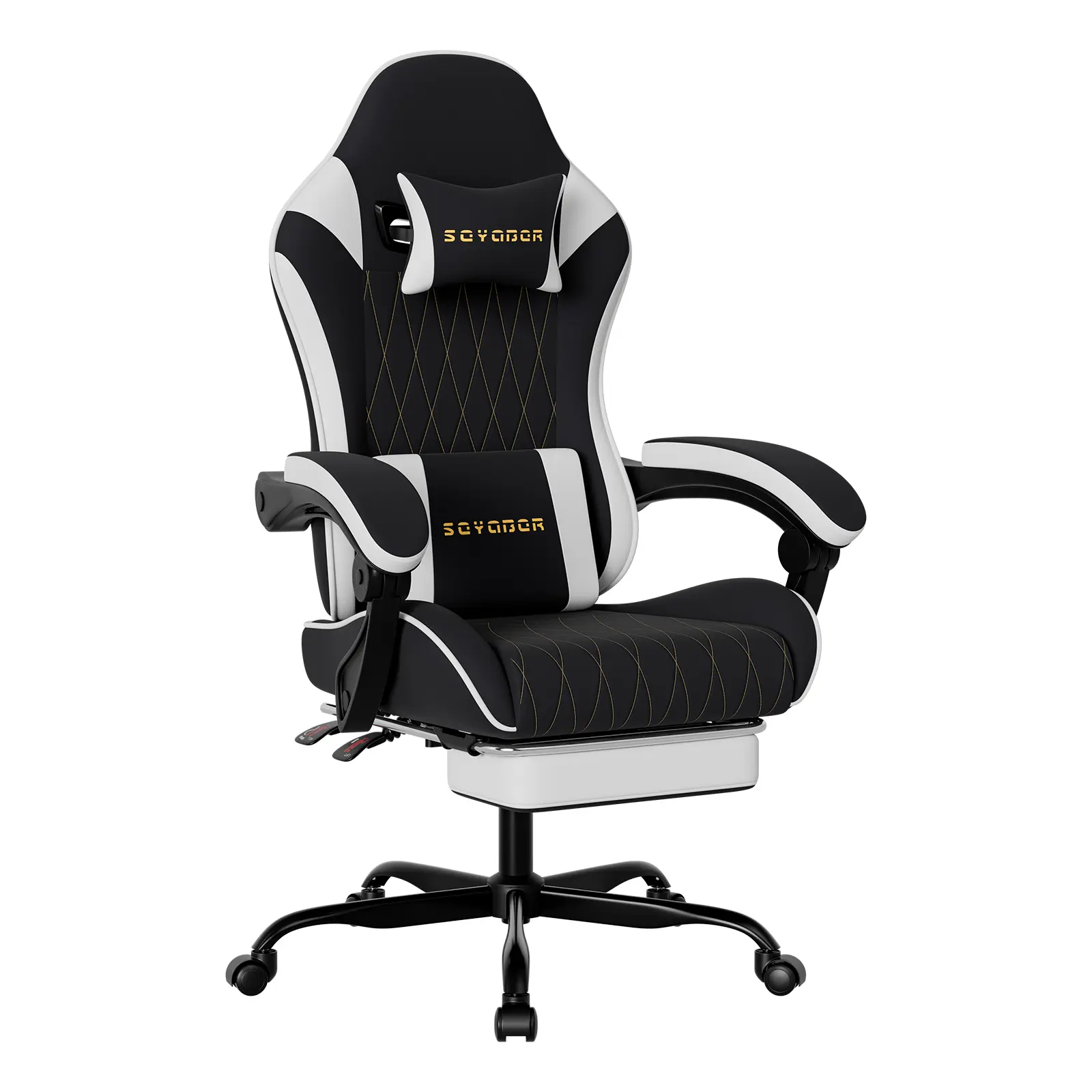 Ergonomic Office  with Linked Armrests, Reclining with Adjustable Footrest, Gaming   Thickened Cushion, Silent swivel Casters, Multi-Purpose Computer  for Gaming, Office Work, and Live Streaming office chair woman man high back home desk black task chair