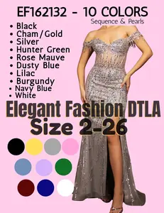 ✨ Elegant Fashion ✨  EF162132 Pearls & Sequins Embellishments