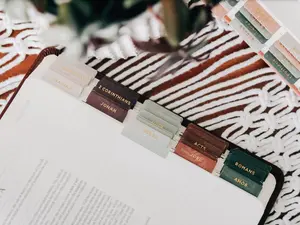 Christian Bible Tabs - Jewel Tone Bible Tabs - Matte Bible Tabs - Christian Gift - Books Of The Bible Tabs - Bible Accessories - Bible Tabs