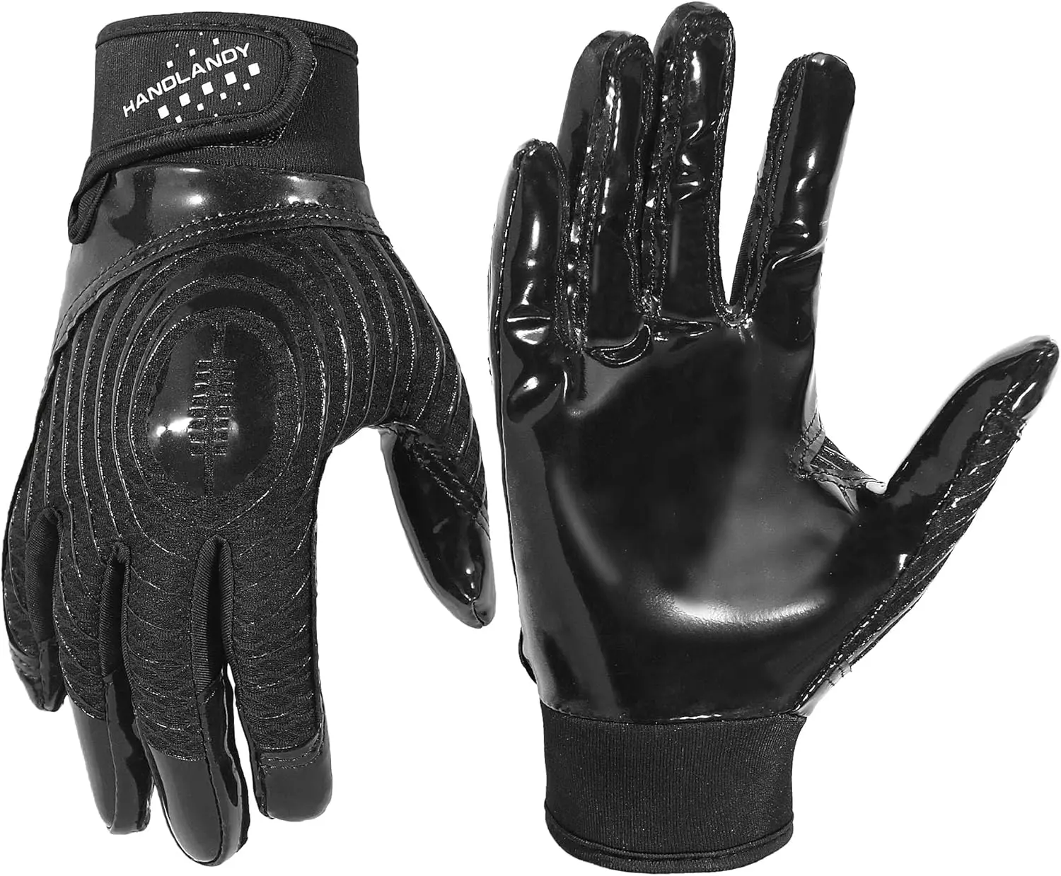 Football Gloves for Youth & Adults(Black), Sticky Wide Receiver Grip Gloves, Hot Pink Stretch Fit Football Gloves Adult.Rugby Gloves