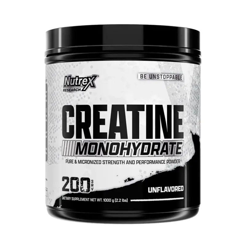 Nutrex Research Creatine Monohydrate Powder, Unflavored, 2.2 lb (1000 g), 200 Servings