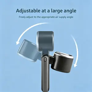 Portable Handheld Fan with Ice Compress, 5-Speed High-Speed Personal Mini Fan with Digital Display, Rechargeable Neck Hanging Fan Adjustable Angle, USB Desk Fan for Travel, Office, Outdoor, Summer Cooling Fan for Home, Camping, Hiking, Beach,