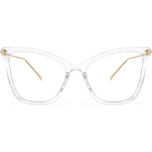Oversized Cat Eye Glasses Frame Blue Light Blocking Eyewear for Women B2589 Daily Gift