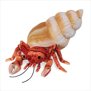 Real Planet™ Orange Hermit Crab Realistic Plush Stuffed Animal