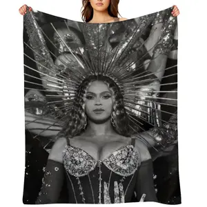 Flannel Blanket Heavyweight All Season Comfort Multi Use Sofa Bed Office Decor Halloween Gift for K-Drama Fans Birthday ChristmasD910-221