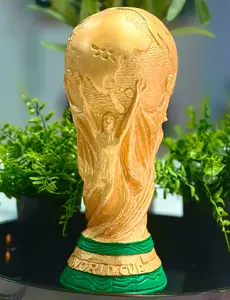 Soccer World Cup Trophy Handcrafted Design 14.17 Inches High-Quality Plaster Collectible Artistic Gift for Home Decor