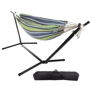 Pure Garden Double Brazilian Hammock with Stand2-Person Swing