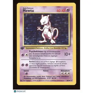 1999 Pokemon Base Set Mewtu Holo Rare German 1st Edition #10/102