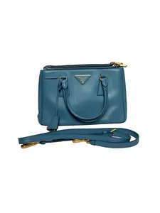 Pre-owned PRADA Saffiano leather Top Handle Bags Galleria Blue Pristine S020260403003