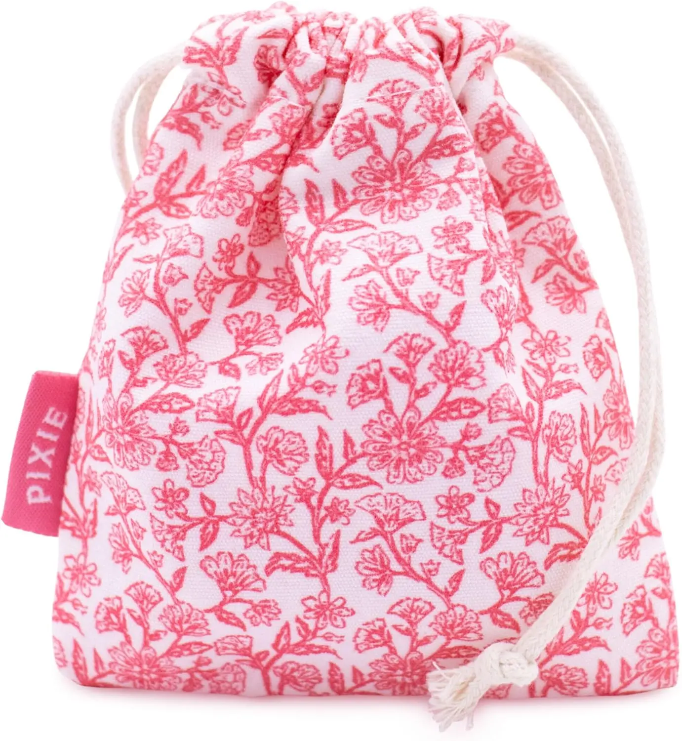 Pixie Menstrual Cup Storage Bag Case - 100% Organic Cotton Reusable Holder for Period Cups, Discs, and Kegel Balls - Store After Using Sterilizer or Wash - Container to Keep Menstrual Cup Cleaner